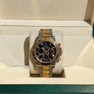 95%NEW二手 ROLEX 116503 DAYTONA  18K金 GOLD/ STEEL 黑面 鑽石字 #勞力士手錶 #香榭站正品