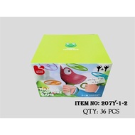 207Y-1-2 BOX OF FROG DRAWING FLYING DISC FIGHTING GAME