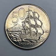 NEW ZEALAND 50 CENTS COIN | 1982 | QUEEN ELIZABETH II