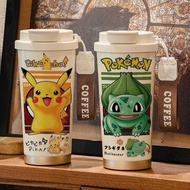 520ml Pokemon Pikachu Anime Termos Air Panas Thermos Cup Stainless Steel 316 Botol Air Panas