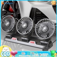 Local delivery F4310 3-head Car Fan Vehicles Usb/12v/24v Cooling Fan 2 Level Adjustable Silent Fan P