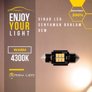 ARSYLED LED ceiling cabin light festoon 30mm 31mm 30 31 Warm Bulb 4300K