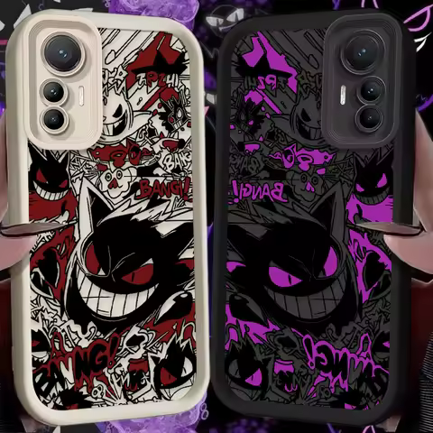P-Pokemon Gengar Graffiti Phone Case for Xiaomi Poco F7 F6 F5 F4 F3 M5s C65 C75 C71 X7 X6 X5 X4 GT X