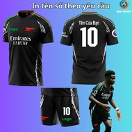 ( Sesame elastic fabric) Arsenal Club black away football shirt 2024/2025, football shirt with name 