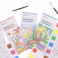 ULATIO Coloring Game Toys Watercolor Paper Diy Bookmarks Doodle Book Pocket Drawing Book Graffiti Picture Book Painting Supplies Watercolors Coloring Books Blank Doodle Book Set Gouache Picture Book Gouache Graffiti Picture Book