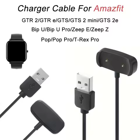 Charger for Amazfit Bip 3/ Bip 3 Pro/ GTS 4 Mini/ Bip U Pro/GTS 2/ GTR 2/ GTS2 Mini/ GTS 2e/ T-Rex P