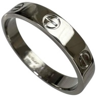 Pre-owned Cartier Mini Love Ring, size 21, 18K White Gold, 5.4g, size 61, for women.