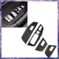 [r3jylk02.vn] Car Window Switch Lift Button Frame Panel Carbon Fiber Trim Sticker Car Interior Acces