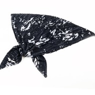 美式複古 黑白破洞鏤空防曬面罩 面巾 機車頭巾 三角巾