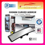 VORTEQ Broadway Style Rear View Mirror 300mm Wide Angle Curved Mirror