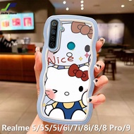 เคสโทรศัพท์ลาย Hello Kitty ซองนุ่มกันกระแทกเคสโทรศัพท์น่ารักสำหรับ Realme 5i / 6i / 7i / 8i / 5 / 5S / 8 / 8 Pro / 9