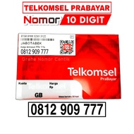 Nomor Cantik Telkomsel 10 Digit Prabayar Seri Triple 777 888 999 - Simpati 10 Digit 909 777