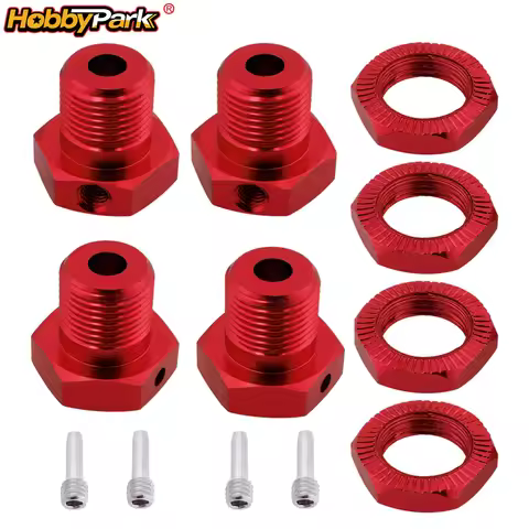 HobbyPark Aluminum 17mm Hex Wheel Hubs Adapter for 1/10 Traxxas E-Revo Summit T-Maxx Revo 3.3 2.5 Sl