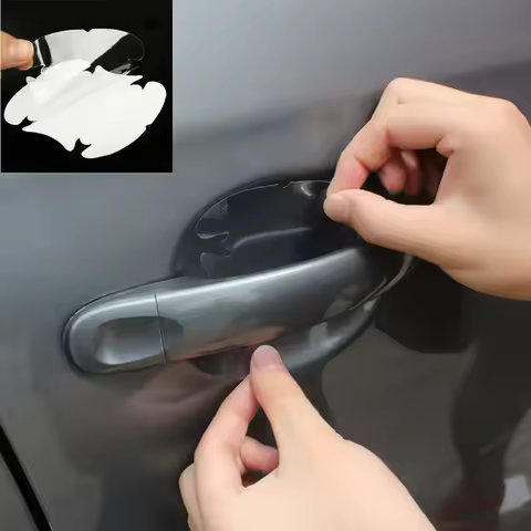 Fiber Vinyl Car Door Handle Protective Film Film Transparent 8.5cm X 9.5cm Guard Invisible Scratch S