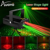 Auoyo RGB Laser Stage Lights 32 Pattern Party Projector Lights DJ Disco Light with music Outdoor Sou