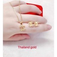 【100% Original】┅10k saudi  gold plated 2in 1set necklac &amp;earings