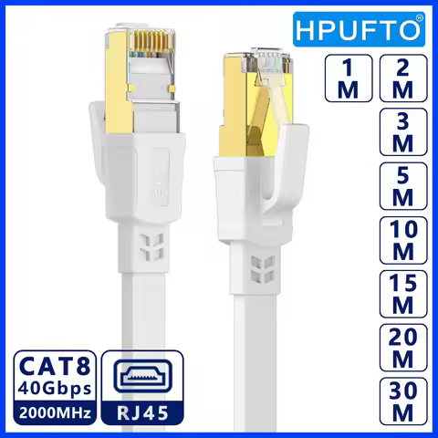 Ethernet Cable Cat 8 40Gbps 2000MHz High Speed Internet Network Cable Shielded RJ45 Lan Cord Cat8 Pa