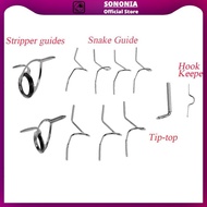 SONONIA Fly Rod Guide Set Building Wrapping 9FT 4-6WT Hard Snake Guide Tip Hook