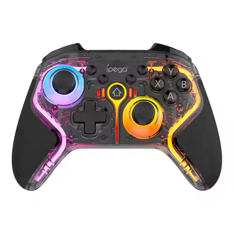 iPEGA PG-9666 RGB Wireless Game Controller for Switch PS3/PS4 Android iOS PC Dual Motor Vibration Tu