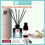 Aroma Sense Clary Sage Aromatherapy Reed Diffuser (60ml), use for Aromatherapy - Spa - Home - Kitche
