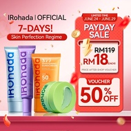 IROHADA 4pcs Skincare Set Face Wash 377 Cream Mud Mask Sunscreen Brightening UV Pore Care