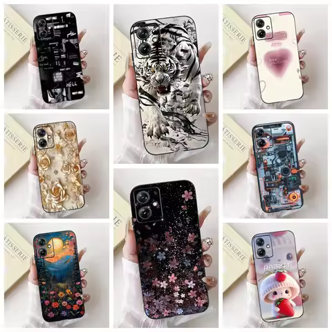For Moto G54 5G Case Silicone Fashion Luxury Cute Cat Shockproof Bumper For Motorola G54 Moto G54 Ba