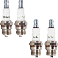 4 Pack Torch DJ8J Spark Plug Copper Plus Small Engine Spark Plug Stock #847, Replace for DJ8J OEM