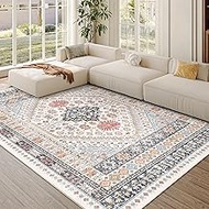 zesthome 6x9 Area Rug, Super Soft Washable Rugs for Living Room, Non-Slip Stain Resistant Vintage Ru
