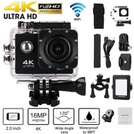 【Big-promotion】 2022 Action Camera Sport Camara Deportiv Diving Waterproof 4k Full Hd Go Pro Underwa