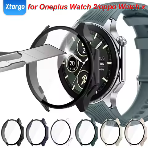 Screen Protector Hard PC Shell for OnePlus Watch 2 OPPO Watch X Tempered Glass Smart Watch Bumper Co