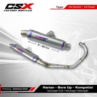 Csx Std Touring Racing Exhaust For CB/GL/TIGER - type CS purple - by CSX factory muffler