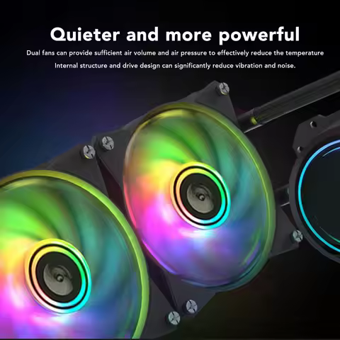 240mm CPU Cooler Double 120mm PWM Fan ARGB Sync Adjustable for LGA2066 2011 V3 2011 115X 1700 DC12V 