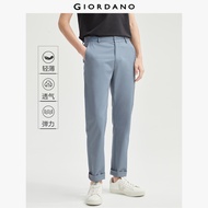 Giordano Official กางเกงขายาวผู้ชาย กางเกงสแล็คขายาวผช เข้ารูป เอวต่ำ 01119007