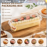 100pcs Cheesekut Plastic Container Transparent Swiss Roll Packaging Mousse Tiramisu Container Bakery