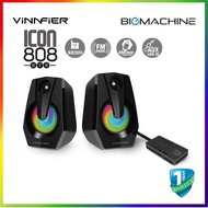 VINNFIER ICON 800 RGB / ICON 808 BTR (BLUETOOTH) USB POWERED 2.0 RGB PORTABLE SPEAKER WITH SLEEK EXT