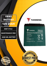 Electricbike Tianneng12V 25AH Ebike /Rechargeable Battery