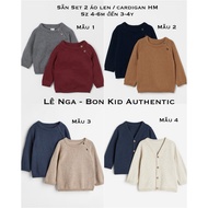 Set of 2 genuine HM US/ES/JAPAN wool cardigans in sizes from 6-9m to 3-4y