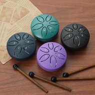 Ethereal Drum Mini 10cm 6-Tone Ethereal Drum Pocket Snare Drum Steel Tongue Drum Percussion Instrume