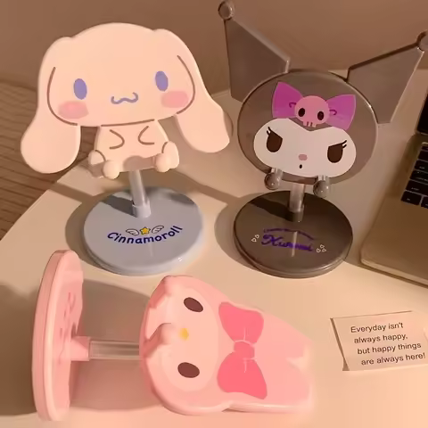 Kawaii Tablet Phone Holder 2026 New Model Adjustable Desktop Stand for Home Bedroom Student Dorm TV 