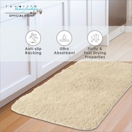 FAVORITA Biri-biri 100% Microfibre Floor Mat | 45cm X 75cm | Ultra Absorbent | Slip Resistant | Wash