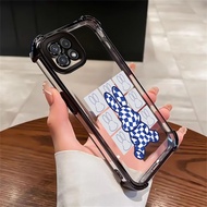 Case For Samsung A22 5G A22s 5G F42 5G Phone Rabbit Transparent Silicone Protective Cover