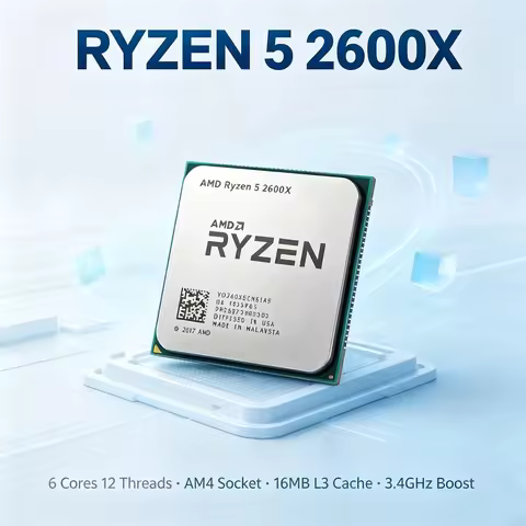 AMD Ryzen 5 2600X 6 Core 12 Thread Processor 3.6GHz 95W AM4 Gaming CPU R5 2600X Without Package Ultr