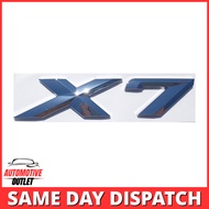 X7 LETTERING REAR BOOT LID TRUNK BADGE EMBLEM FOR BMW XDRIVE SERIES, CHROME