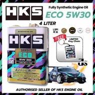 HKS SUPER OIL ECO 5W30 (Original Made in Japan ) HKS Fully Synthetic Engine Oil Minyak Enjin 4Liter