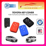 Toyota Alphard Vellfire Estima 4 Buttons Keyless Remote Silicone Car key Cover agh30 anh20 acr50