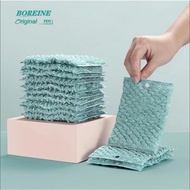 BOREINE Pan Pot Dish Cleaning Rag Dish Cloth Non-Scratch Double-Layer Iron Microfiber Mesh Dishrag (