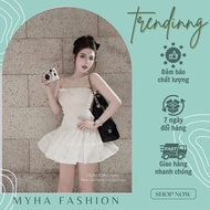 Very pretty floral elastic dress Huong fashion