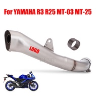 Motorcycle Exhaust System Escape Middle Link Pipe Moto Muffler DB Killer For Yamaha R25 R3 YZF-R25 Y