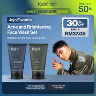 BEST SELLER Kahf 2PCS Acne and Brightening - Men's Face Wash Cleanser - Suitable for All Skin Types