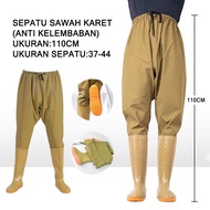 Rubber Boots Waterproof Long Boots for Rice Field Farmers (110 cm) Rice Field Shoes Rubber Boots for